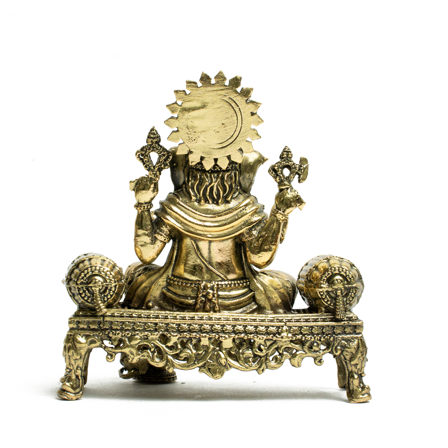 Brass Ganesh on Singhashan