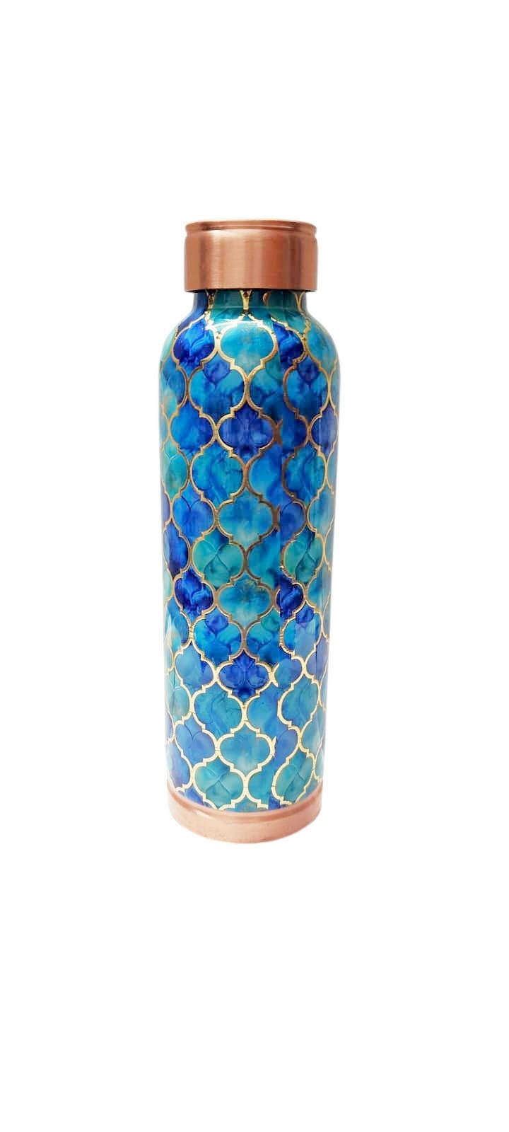 Royal Blue Mosaic Copper Bottle