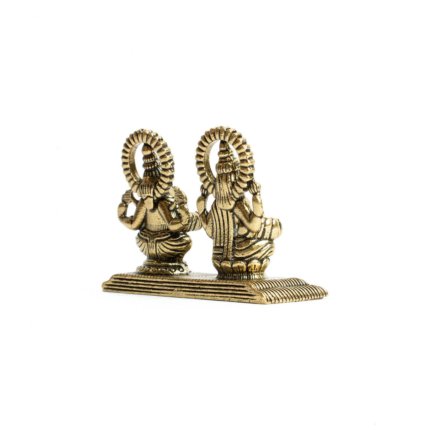 1.5" BrassGanesh & Laxmi on Pawati