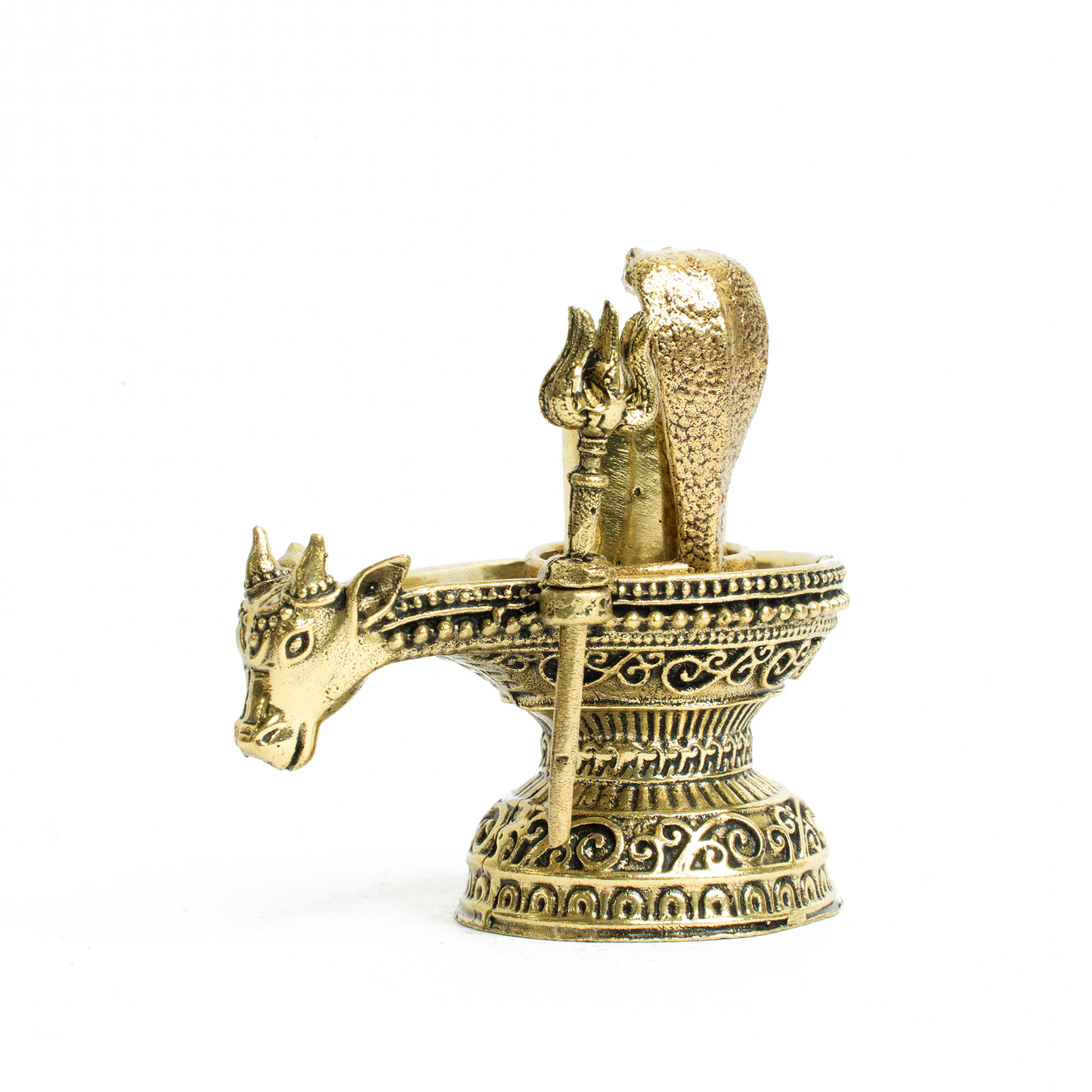 Brass Shivling with Trishul