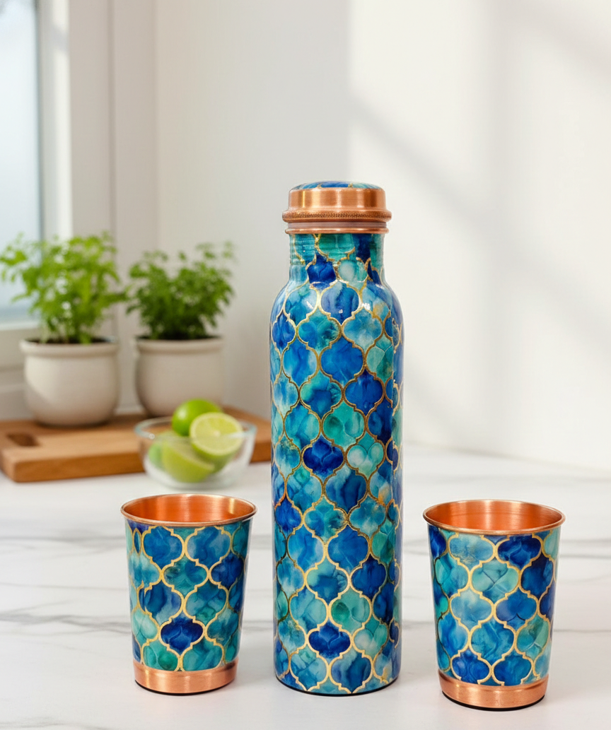 The Azure Bloom Copper Wellness Set