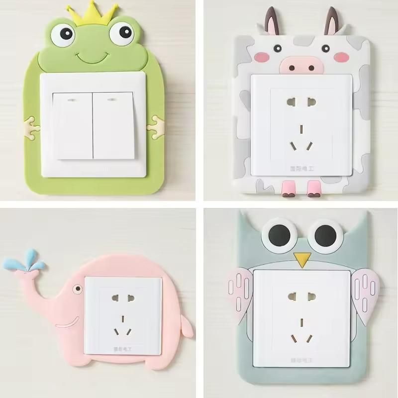 Cute Socket Cute Cartoon Power Socket Stickers Assorted Color (Pack of 4) – www ...