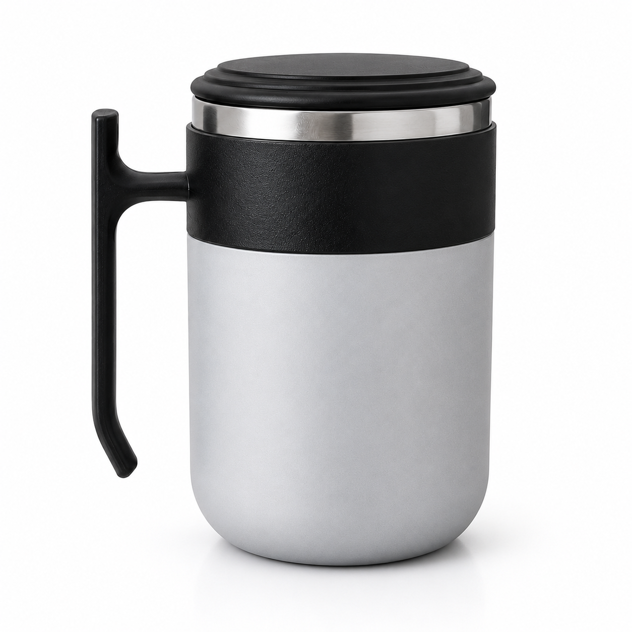Premium Stainless Steel Insulated Coffee Mug with Handle & Lid