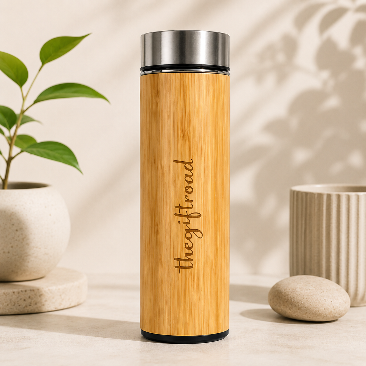 Bamboo Insulated Water Bottle