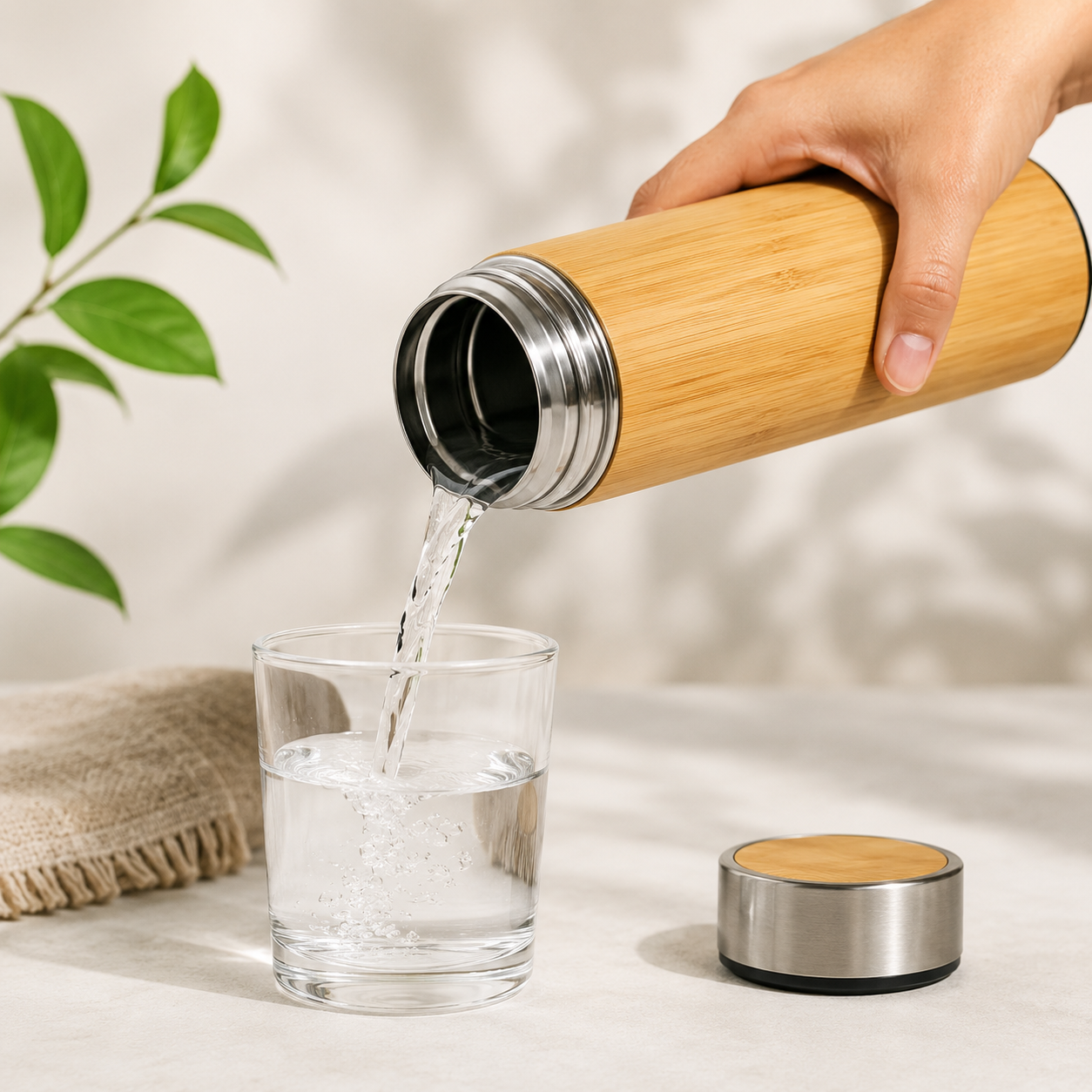 Bamboo Insulated Water Bottle