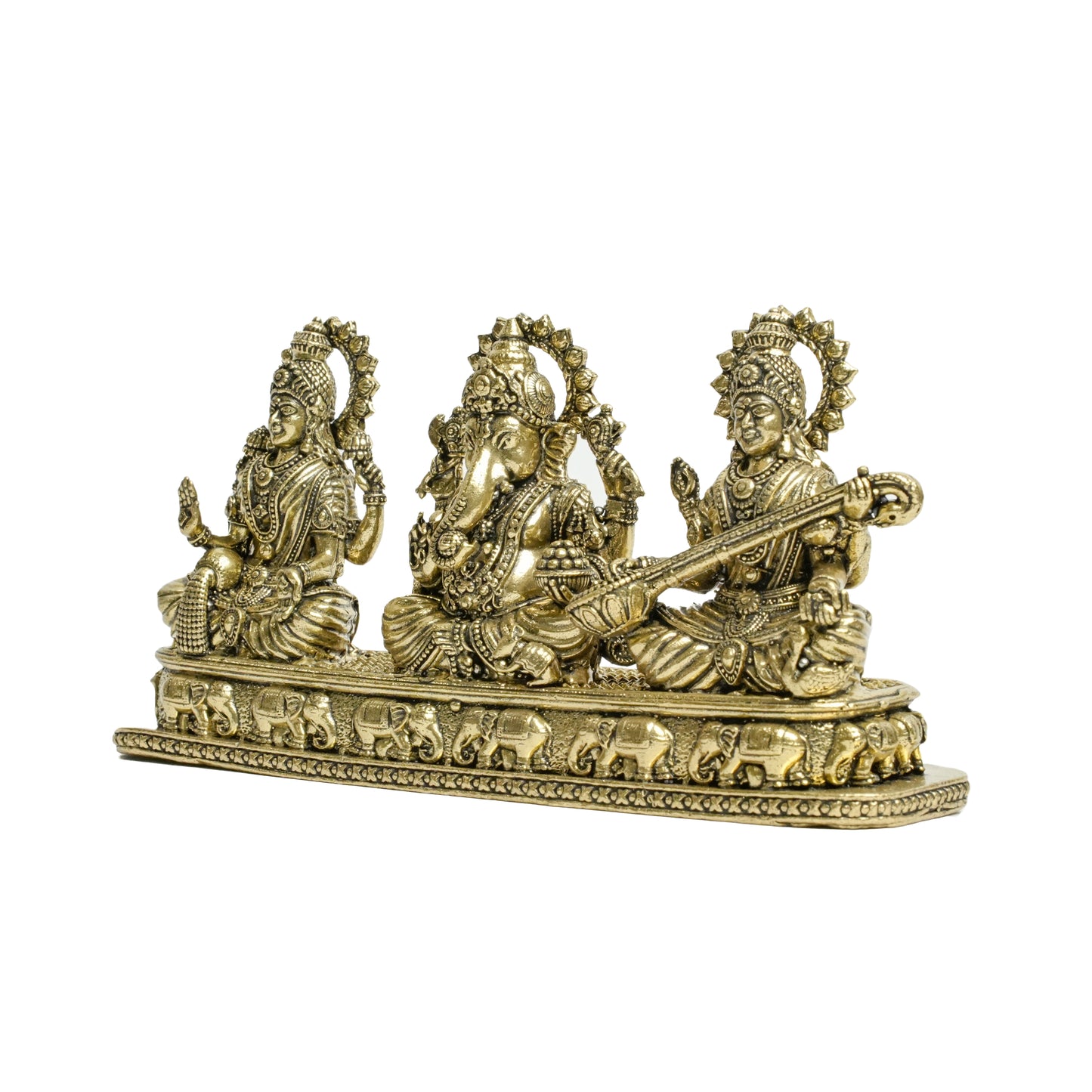 BrassLaxmi+ Ganesh+Saraswati