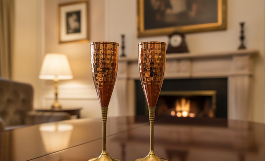 Aurora Copper Champagne Flute
