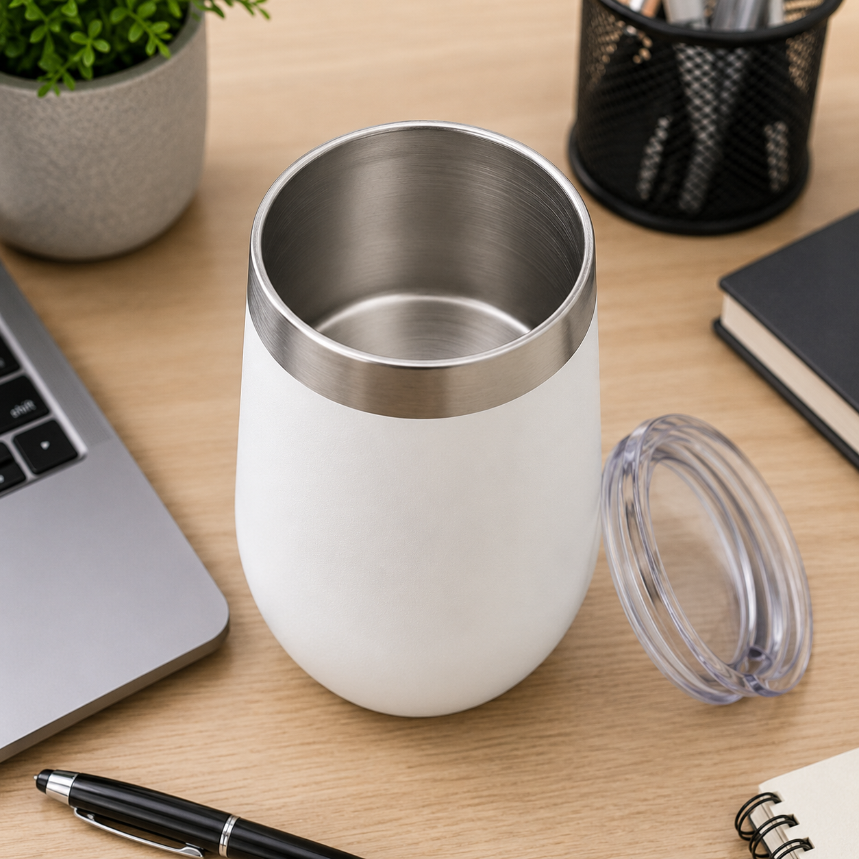 Stainless Steel Vacuum Insulated Coffee Tumbler with Lid