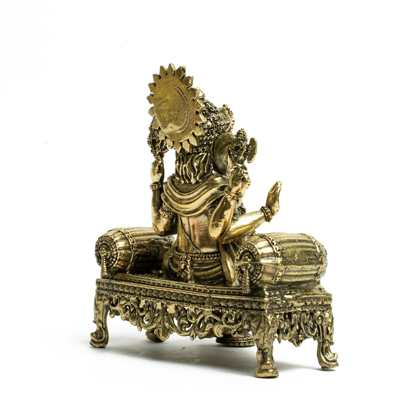Brass Ganesh on Singhashan