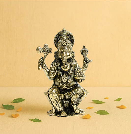 Brass Ganesh On Kamal