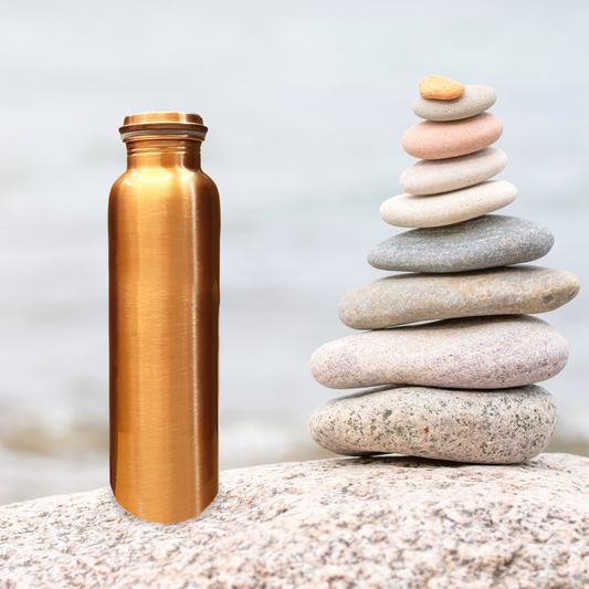 Copper Bottle | 1 Litre I Water Bottle I Ayurvedic Wellness I Leak-Proof I Handmade