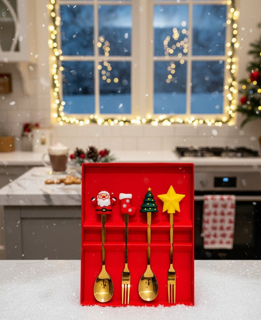 Christmas Charm Spoon & Fork Set