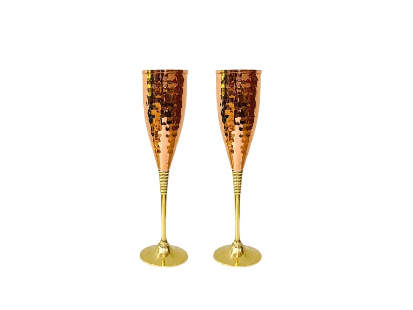 Aurora Copper Champagne Flute