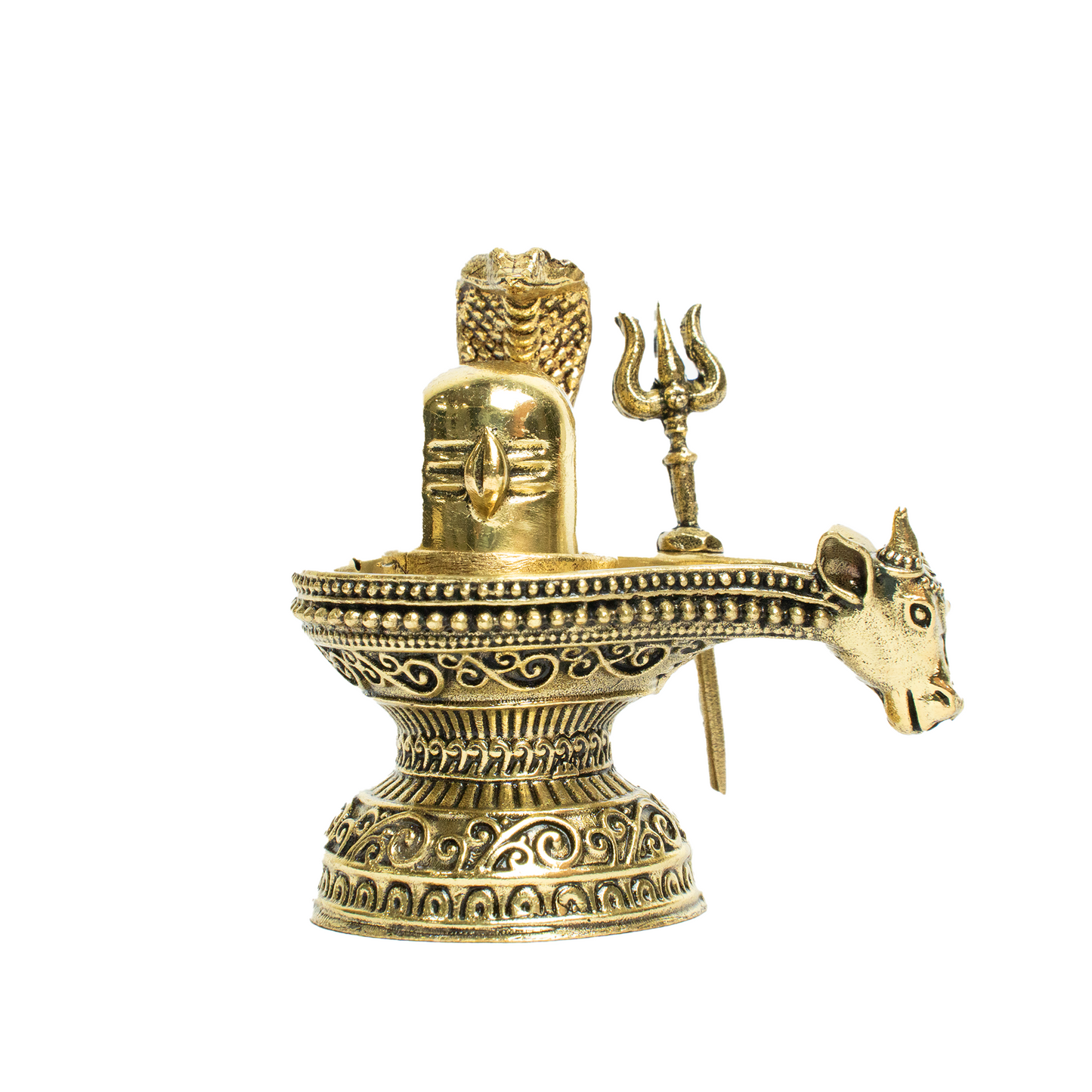 Brass Shivling with Trishul