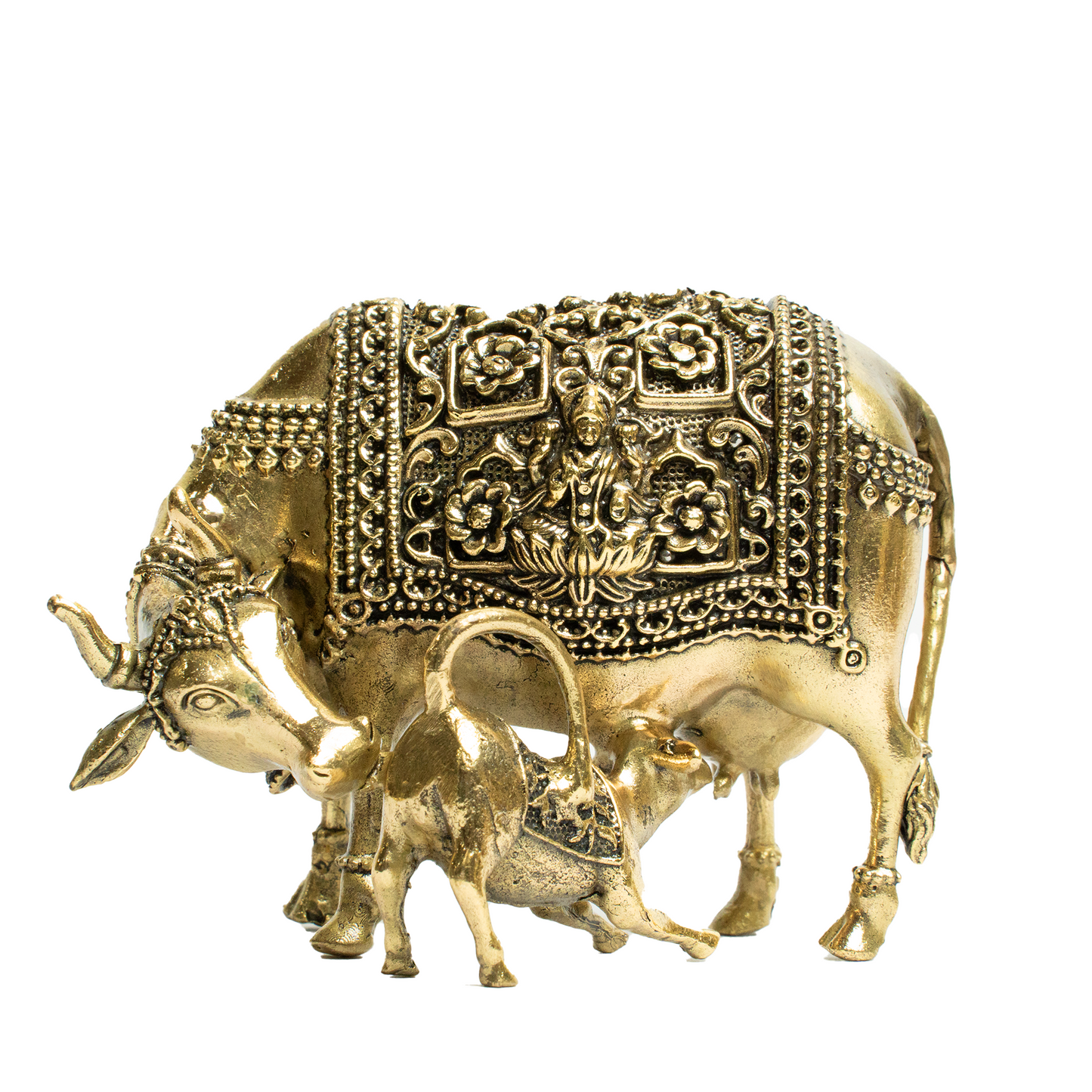 Brass Laxmi Ganesh Cow Baby