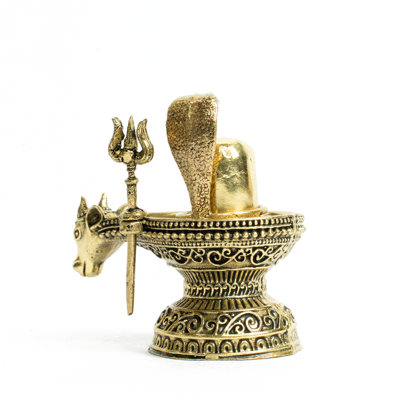 Brass Shivling with Trishul