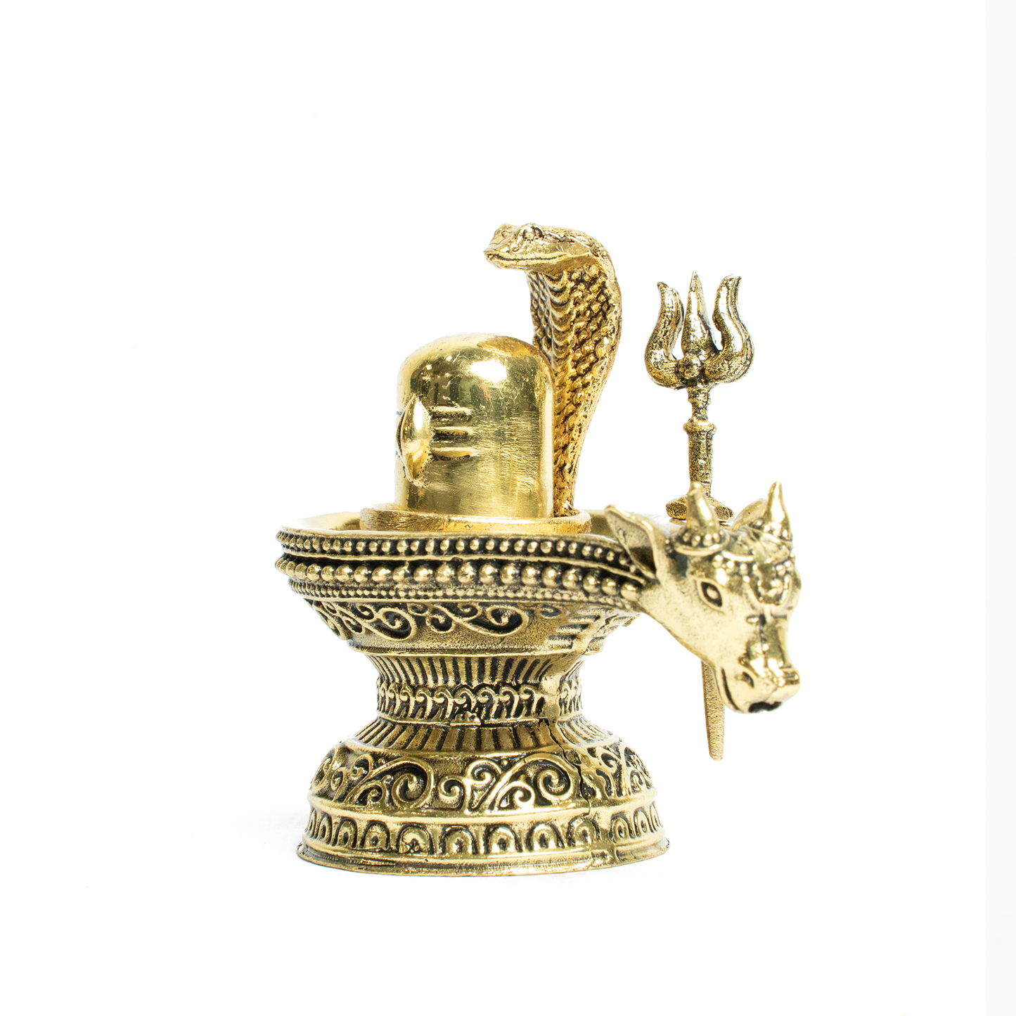 Brass Shivling with Trishul