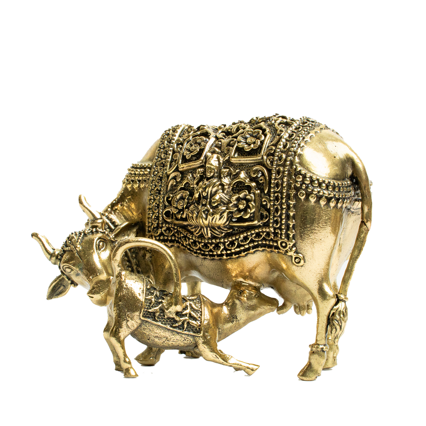 Brass Laxmi Ganesh Cow Baby