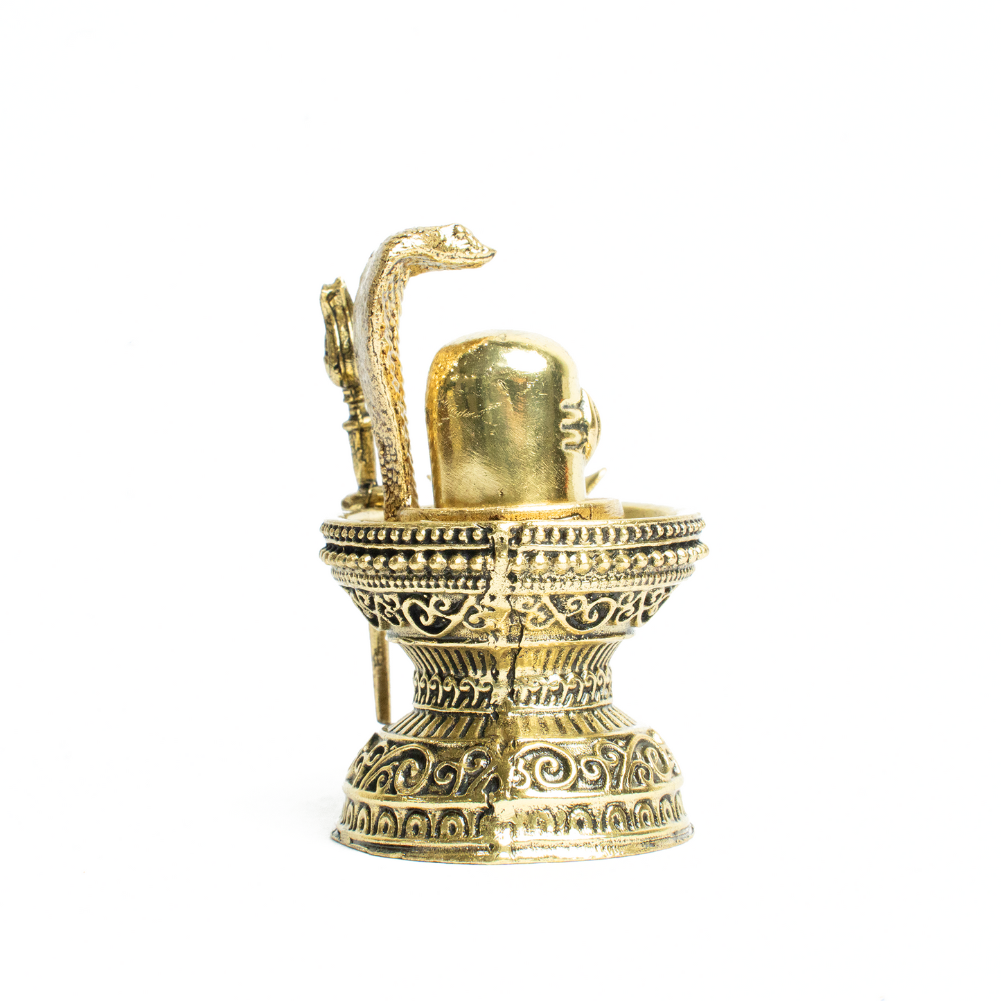 Brass Shivling with Trishul