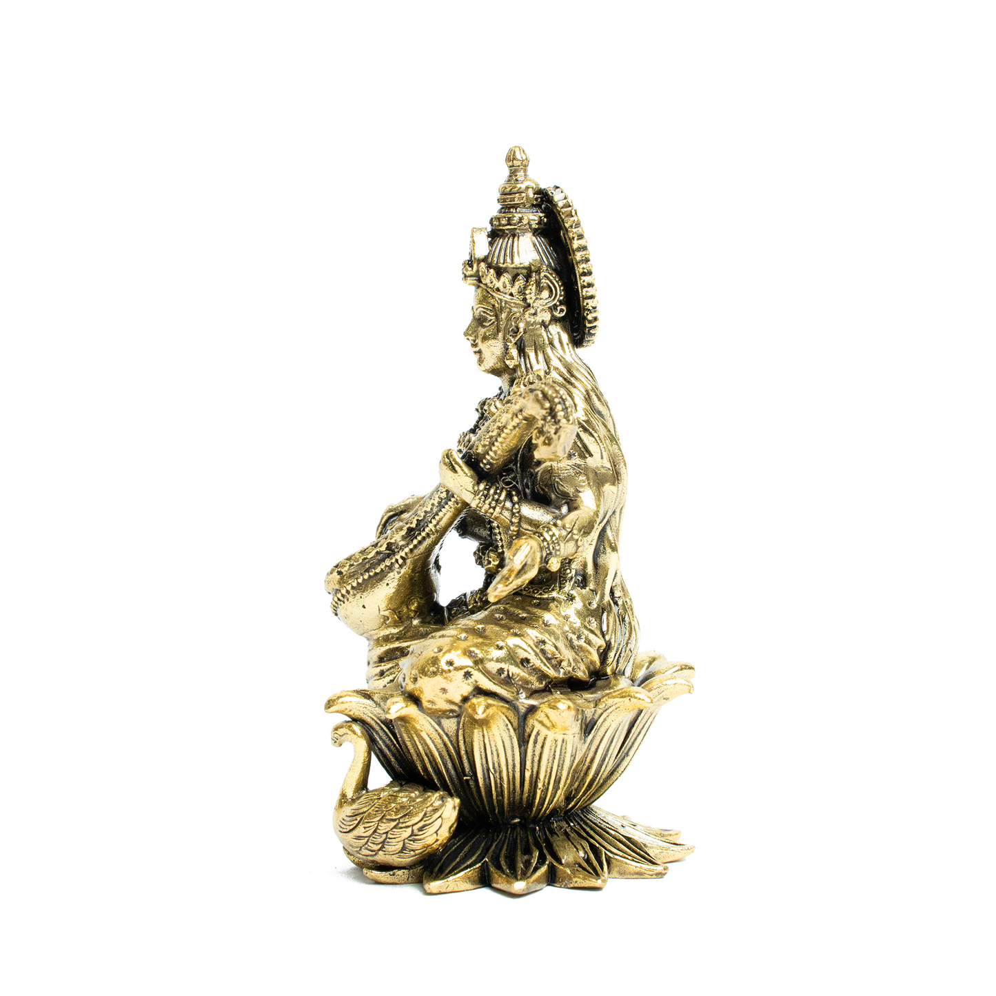 Brass Saraswati on Kama